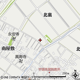 愛知県安城市浜屋町北裏185周辺の地図
