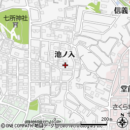 愛知県岡崎市百々町池ノ入周辺の地図