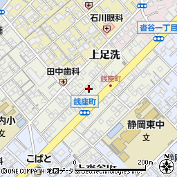 静岡県静岡市葵区銭座町88周辺の地図