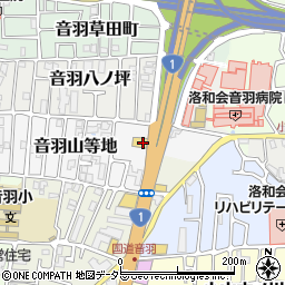 京都府京都市山科区音羽山等地48-1周辺の地図