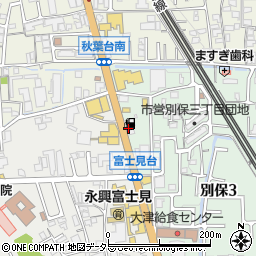 ミタニ滋賀株式会社　セルフ大津ＳＳ周辺の地図
