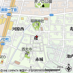 愛知県岡崎市井ノ口町楼周辺の地図