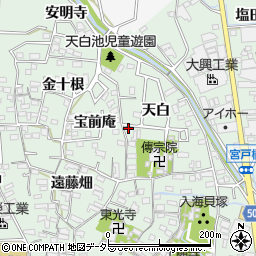 愛知県知多郡東浦町緒川天白39周辺の地図