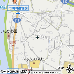 兵庫県神崎郡市川町西川辺424周辺の地図