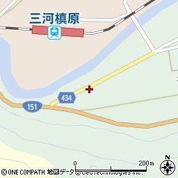 愛知県新城市名越坂下周辺の地図