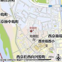 京都府京都市右京区西京極東側町6周辺の地図