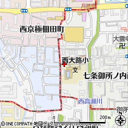 京都府京都市下京区七条御所ノ内西町周辺の地図