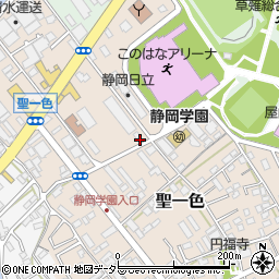 静岡県静岡市駿河区聖一色周辺の地図