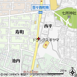 愛知県岡崎市百々町堀合周辺の地図