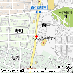 愛知県岡崎市百々町（堀合）周辺の地図
