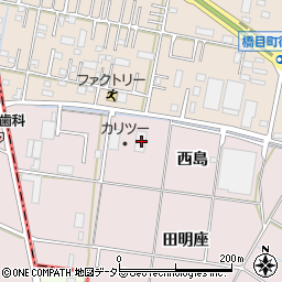 愛知県岡崎市小針町西島38周辺の地図