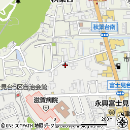 滋賀県大津市富士見台15-43周辺の地図