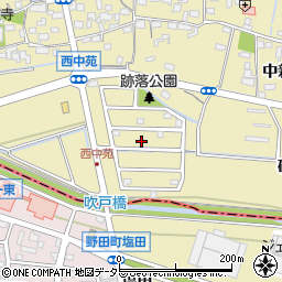 愛知県知立市西中町（跡落）周辺の地図
