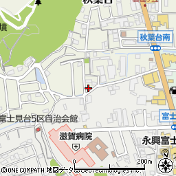 滋賀県大津市秋葉台15-58周辺の地図
