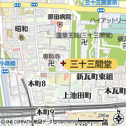 京都府京都市東山区七軒町周辺の地図