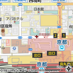 食堂 酒場 京へそ JR京都駅地下 ポルタ店周辺の地図