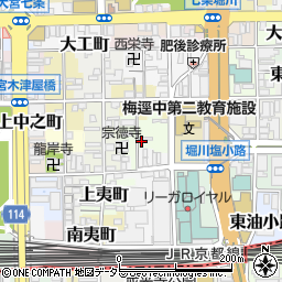 京都府京都市下京区松本町周辺の地図