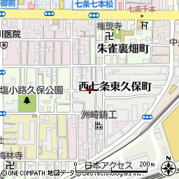 京都府京都市下京区西七条東久保町周辺の地図