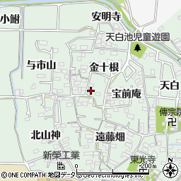 愛知県知多郡東浦町緒川金十根52周辺の地図