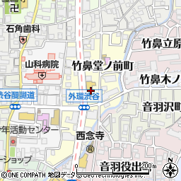 京都府京都市山科区竹鼻堂ノ前町周辺の地図