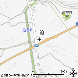 滋賀県蒲生郡日野町迫周辺の地図