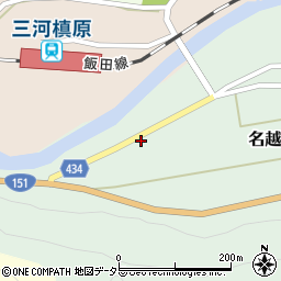 愛知県新城市名越坂下52周辺の地図