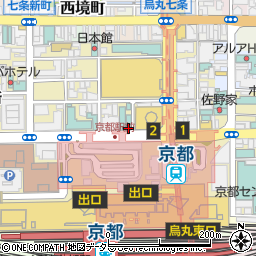 天下の焼肉 大将軍 京都駅前店周辺の地図