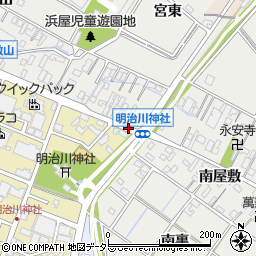 明治川神社周辺の地図