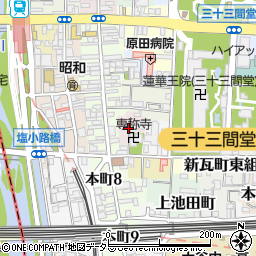 京都府京都市東山区南棟梁町周辺の地図