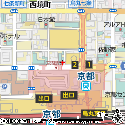 京の四季 いろどり 京都駅前店周辺の地図