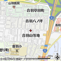 京都府京都市山科区音羽山等地29-5周辺の地図