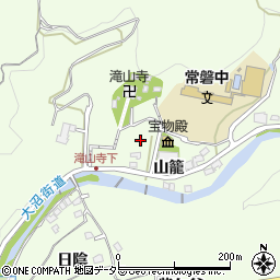 愛知県岡崎市滝町山籠周辺の地図