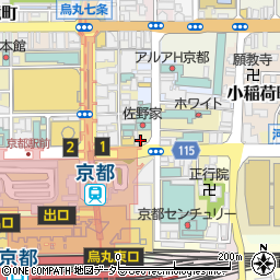 カラオケ ビッグエコー 京都駅前烏丸口店周辺の地図