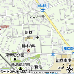 愛知県知立市新林町新林周辺の地図