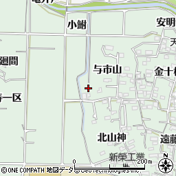 愛知県知多郡東浦町緒川与市山11周辺の地図