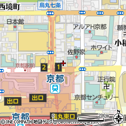 ＪＴＢ　京都駅前支店海外旅行周辺の地図