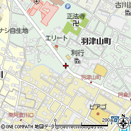 三重県四日市市羽津山町周辺の地図
