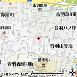 京都府京都市山科区音羽山等地9周辺の地図