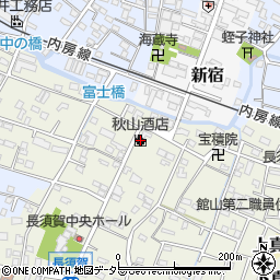 秋山酒店周辺の地図