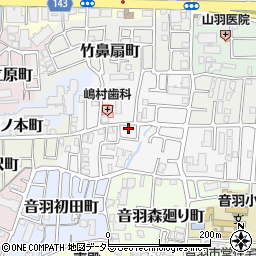 京都府京都市山科区音羽前出町周辺の地図