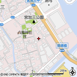 宮加三560-2 A邸☆akippa駐車場周辺の地図