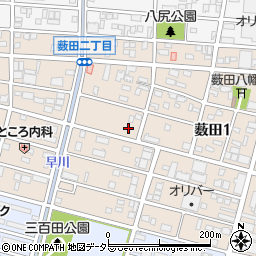 愛知県岡崎市薮田周辺の地図