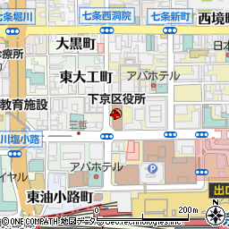 京都市下京区役所周辺の地図