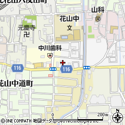 京都府京都市山科区西野八幡田町29周辺の地図