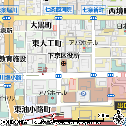 京都市役所　保健福祉局医療衛生推進室医療衛生センター下京医療衛生コーナー周辺の地図