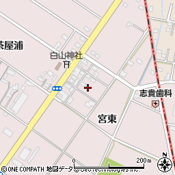 愛知県安城市橋目町宮東周辺の地図