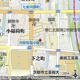 京都府京都市下京区上之町周辺の地図