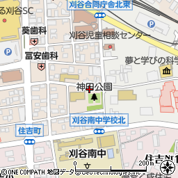 神田公園トイレ周辺の地図