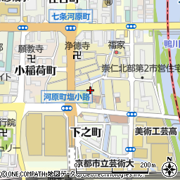 京都府京都市下京区上之町周辺の地図
