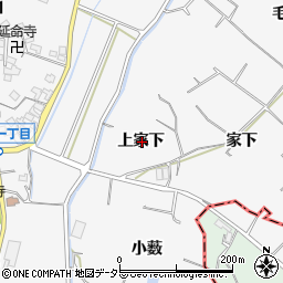 愛知県大府市吉田町上家下周辺の地図